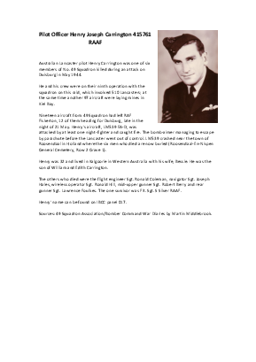 A preview of a PDF biography for Carrington, Henry Joseph